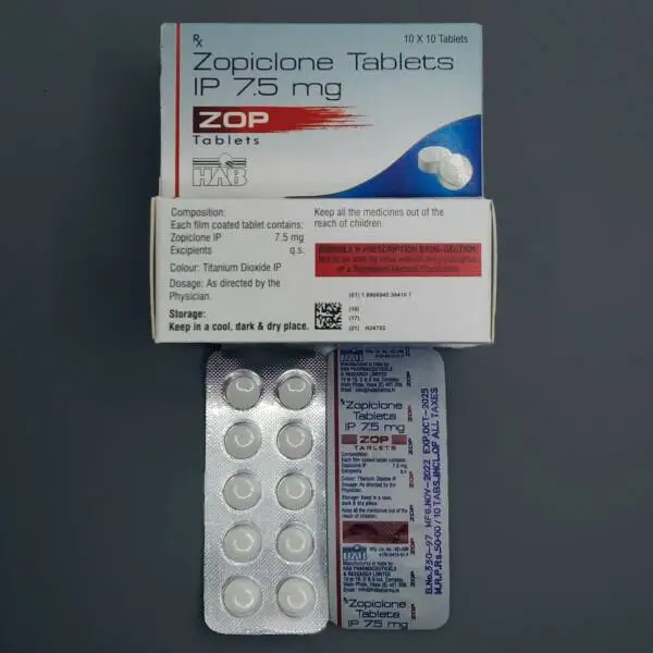 Zopiclone 7.5mg White Tablets - HabPharma